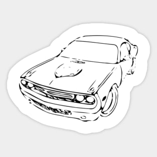 Muscle Car Cartoon Sticker